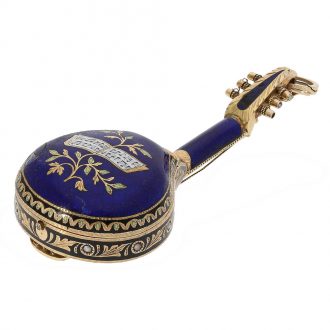 Swiss/Austrian pendant watch in the shape of a mandolin Circa 1810