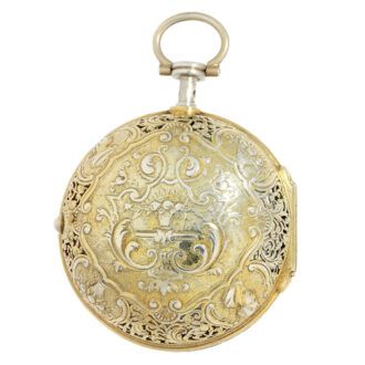 English silver/gilt quater repeater with chatelaine Circa 1691