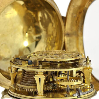 French gilt open faced Oignon pocket watch Circa 1710
