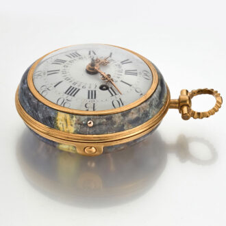 A 18k gold polychrome enamel painted date verge Circa 1775