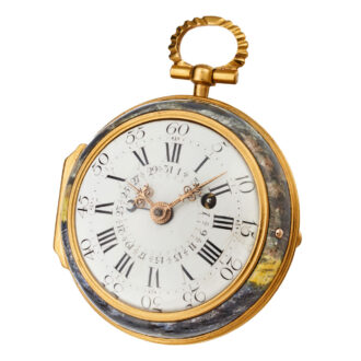 A 18k gold polychrome enamel painted date verge Circa 1775