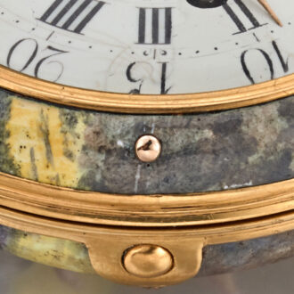 A 18k gold polychrome enamel painted date verge Circa 1775