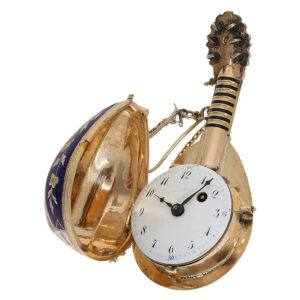Austrian/Swiss pendant watch in the shape of a mandolin Circa 1800