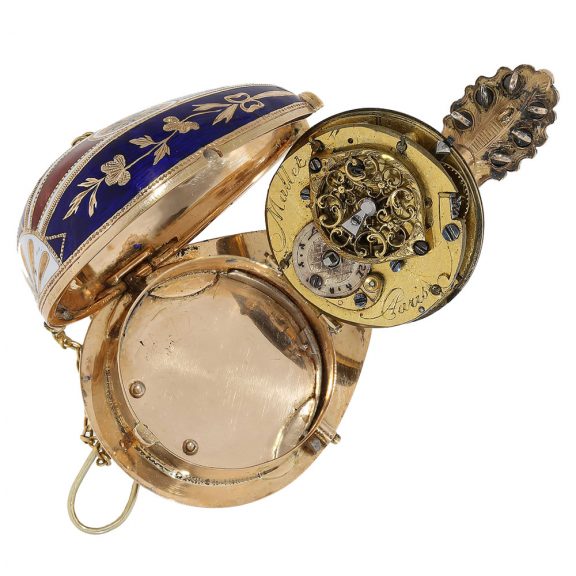 Austrian/Swiss pendant watch in the shape of a mandolin Circa 1800 Austrian/Swiss pendant watch in the shape of a mandolin Circa 1800