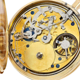French gold quarter repeating cylinder watch Circa 1820 French gold quarter repeating cylinder watch Circa 1820