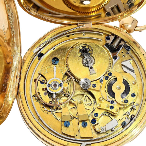 Swiss gold 1/8 repeating Lepine pocket watch Circa 1820 Swiss gold 1/8 repeating Lepine pocket watch Circa 1820
