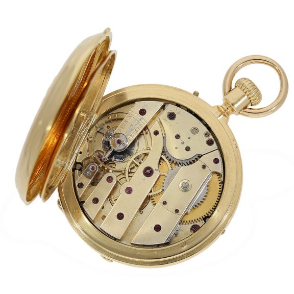 Swiss gold astronomic hunting cased pocket watch Circa 1867 Swiss gold astronomic hunting cased pocket watch Circa 1867
