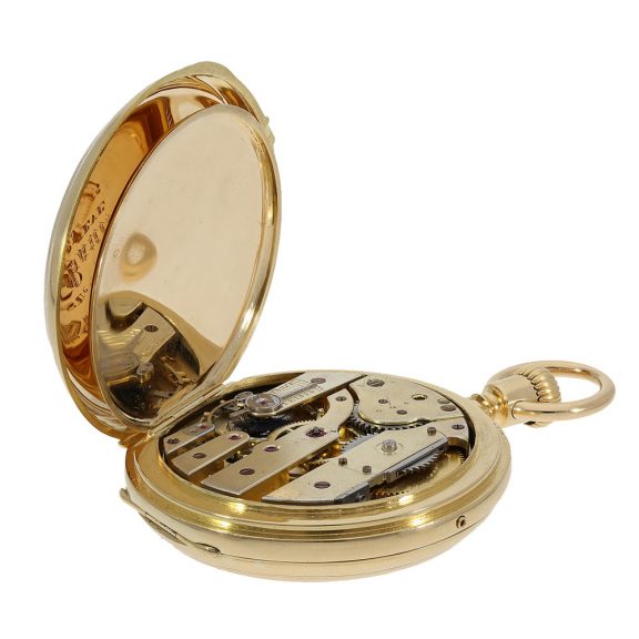 Swiss gold astronomic hunting cased pocket watch Circa 1867 Swiss gold astronomic hunting cased pocket watch Circa 1867