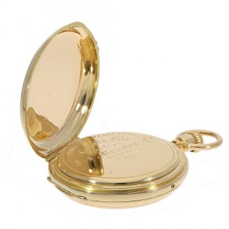 Swiss gold astronomic hunting cased pocket watch Circa 1867