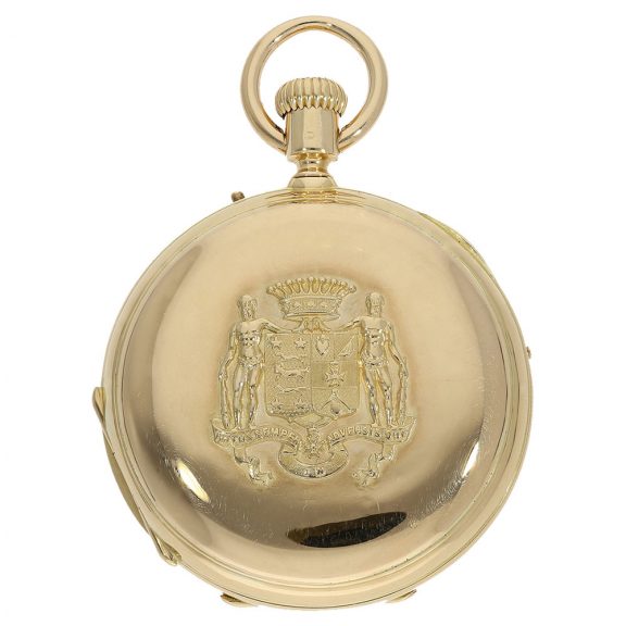 Swiss gold astronomic hunting cased pocket watch Circa 1867 Swiss gold astronomic hunting cased pocket watch Circa 1867