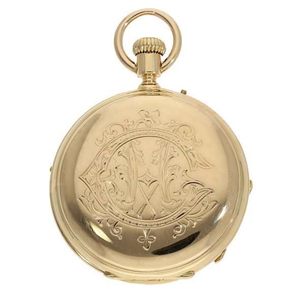 Swiss gold astronomic hunting cased pocket watch Circa 1867 Swiss gold astronomic hunting cased pocket watch Circa 1867
