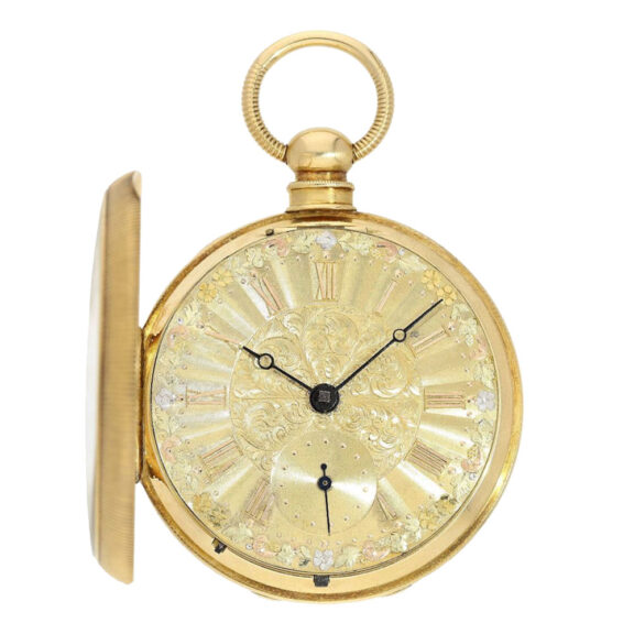 English gold full hunter lever pocket watch Circa 1800