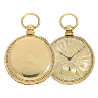 English gold full hunter lever pocket watch Circa 1800