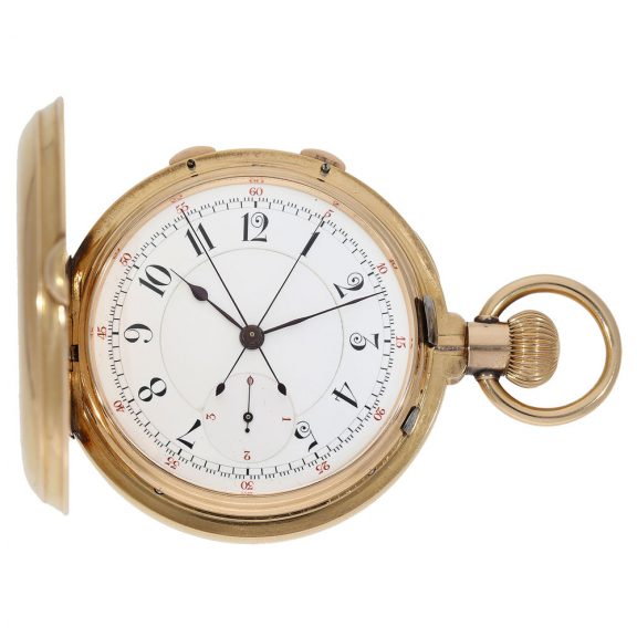 Swiss split-second chronograph with diablotine Circa 1860