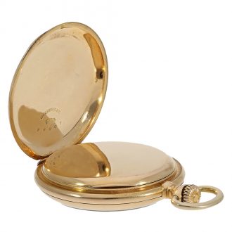 Rare Swiss gold deck watch with centre seconds Circa 1895