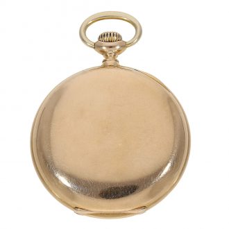 Rare Swiss gold deck watch with centre seconds Circa 1895