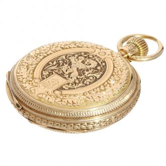 German 14 carat gold splendour Glashütte watch Circa 1877
