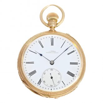 German 14 carat gold splendour Glashütte watch Circa 1877