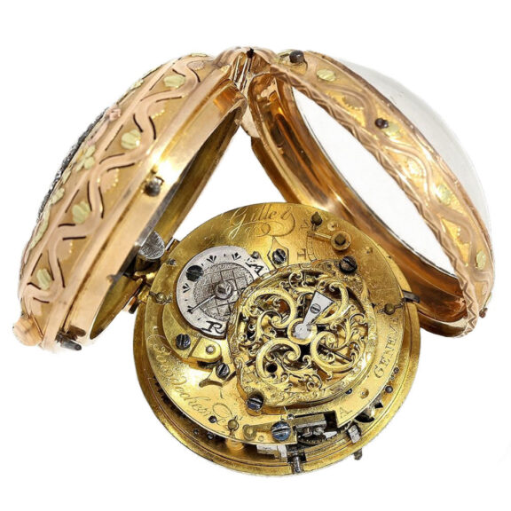 Significant Swiss gold repeating à toc et à tac watch Circa 1760 Significant Swiss gold repeating à toc et à tac watch Circa 1760
