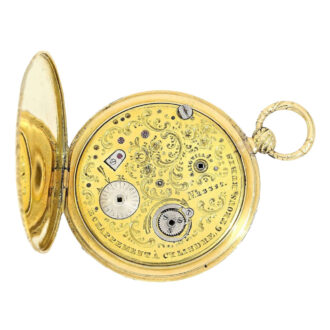Slim Swiss gold Bagnolet calibre cylinder watch Circa 1830