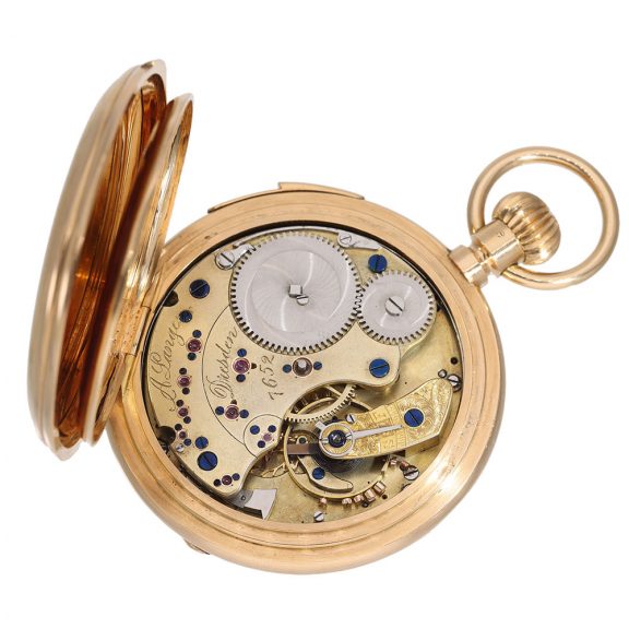 Rare German hunting cased repeating watch with date Circa 1871 Rare German hunting cased repeating watch with date Circa 1871