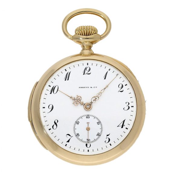 Swiss minute repeating open faced precision watch Circa 1902 Swiss minute repeating open faced precision watch Circa 1902