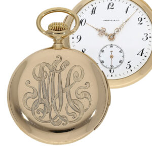 Swiss minute repeating open faced precision watch Circa 1902