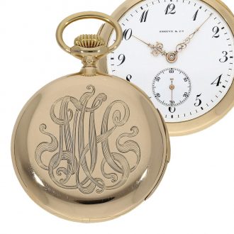 Swiss minute repeating open faced precision watch Circa 1902