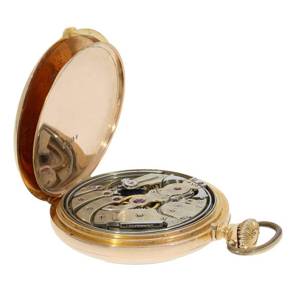 Rare Swiss minute repeating open faced pocket watch Circa 1893 Rare Swiss minute repeating open faced pocket watch Circa 1893