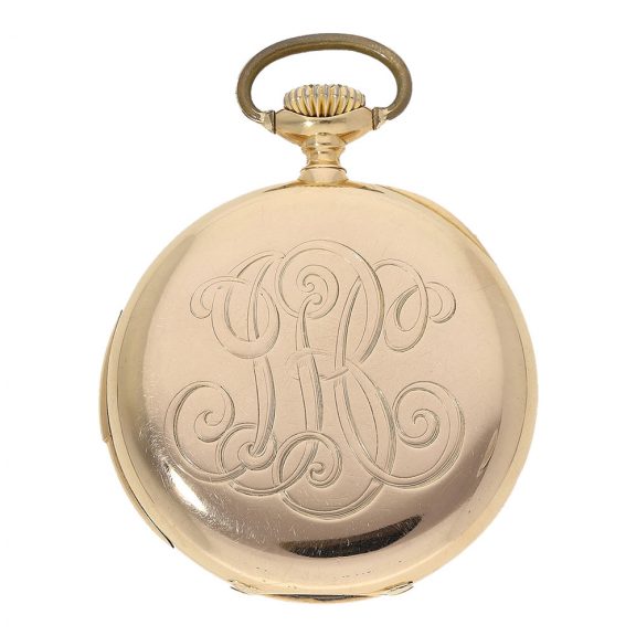 Rare Swiss minute repeating open faced pocket watch Circa 1893 Rare Swiss minute repeating open faced pocket watch Circa 1893