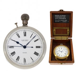 High-precision Swiss military deck chronometer watch Circ 1942