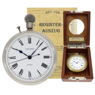 High-precision Swiss military deck chronometer Circa 1942