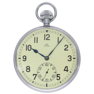 German unworn chromed lever military deck watch Circa 1940