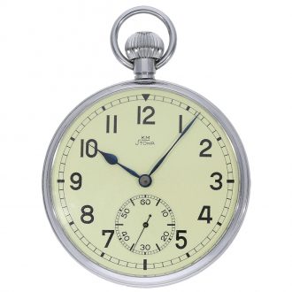 German unworn chromed lever military deck watch Circa 1940