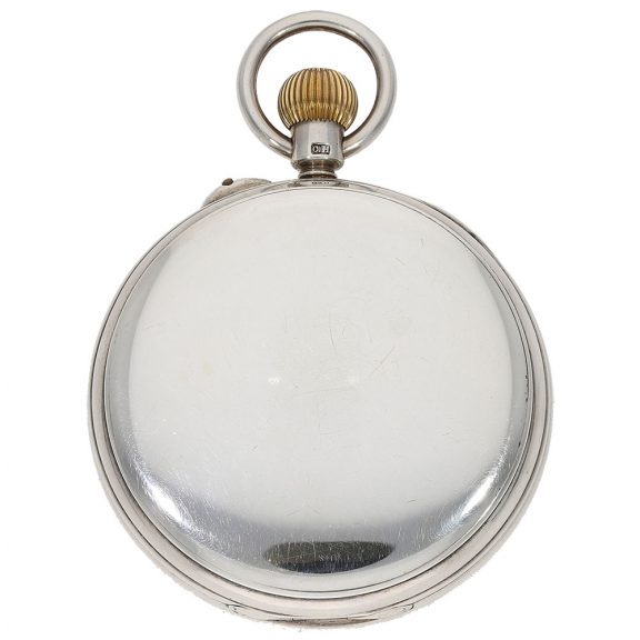 English silver deck watch with 34 minute carrousel Circa 1895 English silver deck watch with 34 minute carrousel Circa 1895