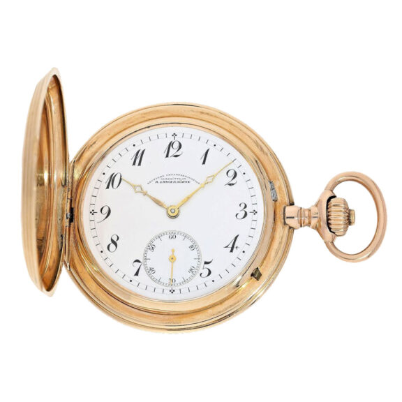 German gold Glashütte hunting cased pocket watch Circa 1911