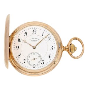 German gold full hunting Glashütte pocket watch Circa 1902