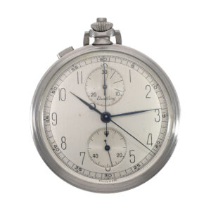 Swiss pocket watch with a split-seconds chronograph Circa 1900
