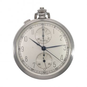 Swiss pocket watch with a split-seconds chronograph Circa 1900