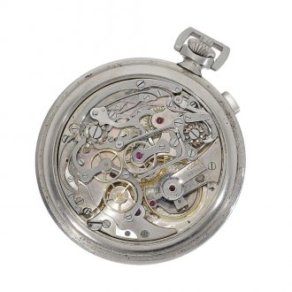 Swiss pocket watch with a split-seconds chronograph Circa 1900