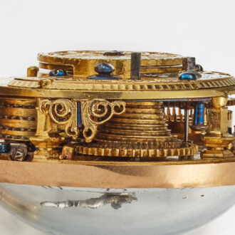 A Swiss verge in 18k gold and enamel pair cases Circa 1760 A Swiss verge in 18k gold and enamel pair cases Circa 1760