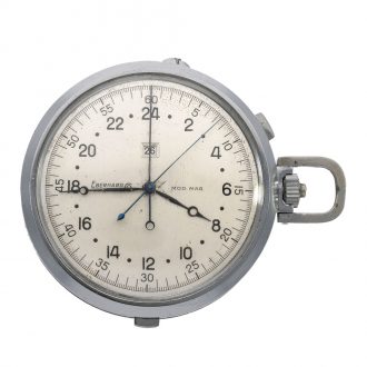 Swiss pilot’s chronograph with 24h dial and date Circa 1940