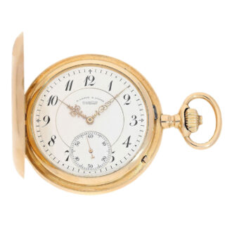German pink gold hunting cased pocket watch Circa 1905