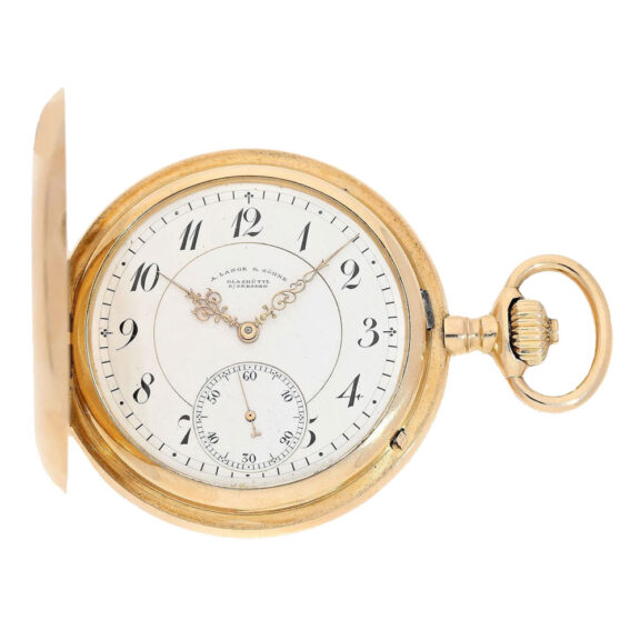German pink gold hunting cased pocket watch Circa 1905
