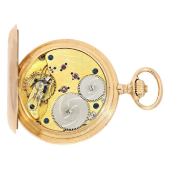 German pink gold hunting cased pocket watch Circa 1905