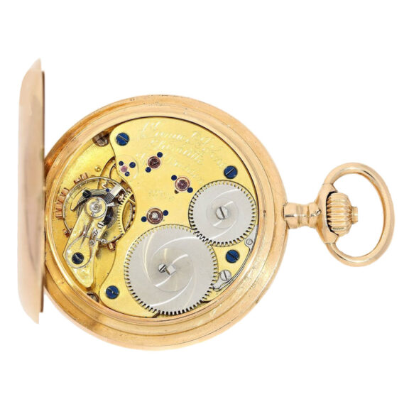 German pink gold hunting cased pocket watch Circa 1905 German pink gold hunting cased pocket watch Circa 1905