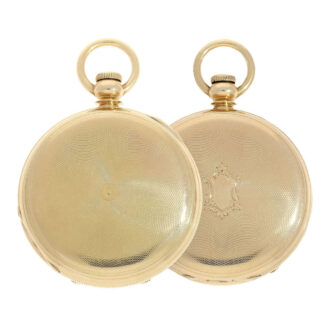 German gold engine turned lever pocket watch Circa 1860