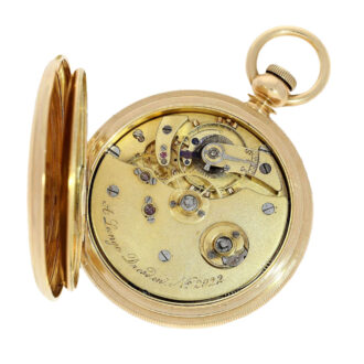 German gold engine turned lever pocket watch Circa 1860