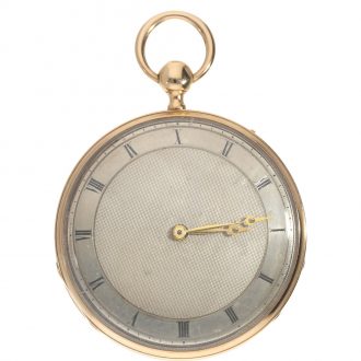 French gold quarter repeating cylinder watch Circa 1820