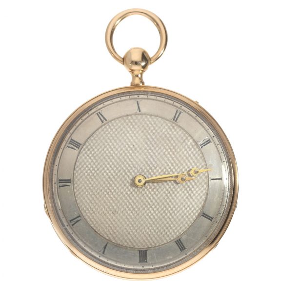 French gold quarter repeating cylinder watch Circa 1820